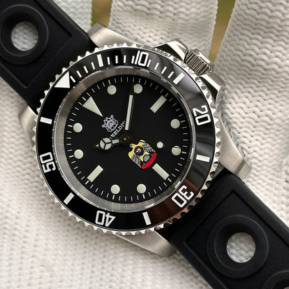 STEELDIVE SD1954 Black Dial 41MM Stainless Steel NH35 Automatic Movement What Ghost Mens 300M Dive Watch  Sapphire Glass