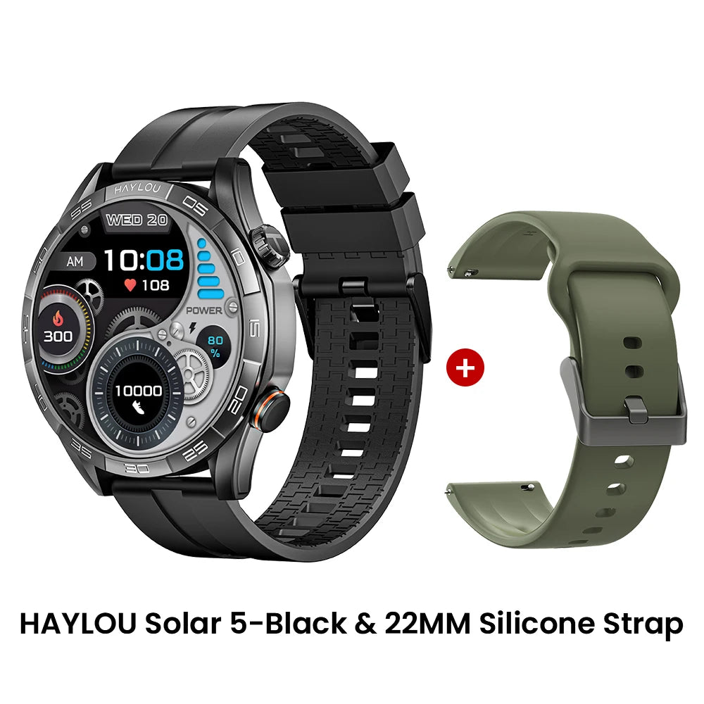 HAYLOU Solar 5 Smart Watch 1.58'' AMOLED Display Smart Watch Voice Calling 24H Health Monitoring 100+ Sport Modes Smartwatch