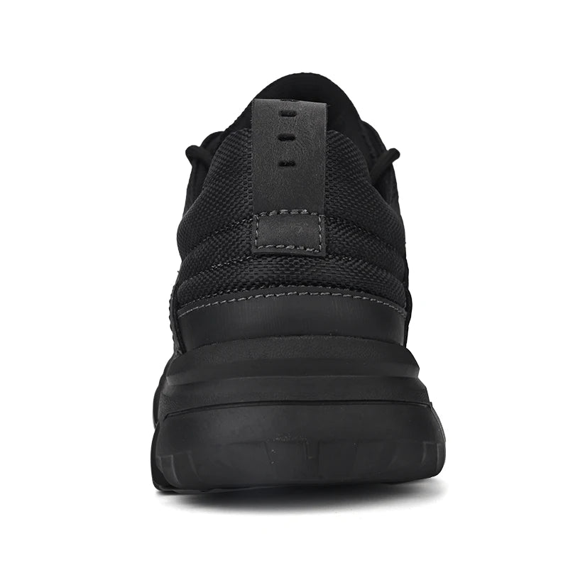 HIKEUP Comfortable Men Trekking Sneakers Male Shoes Waterproof Rubber Sole High Quality Hiking Shoes Wear-Resistant Non-Slip