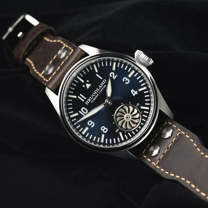 Hruodland 2025 Neue mechanische Herrenuhr Seagull ST3620 Retro-Pilot 43MM BGW-9 Leuchtend Saphirglas Turbine Reloj Hombre