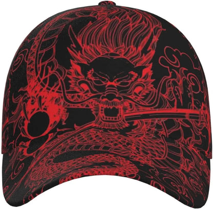 Casquette Snapback Dragon - Casquettes de baseball pour hommes - Casquette de soleil pour hommes - Casquette Trucker ajustable et tendance pour femmes et hommes