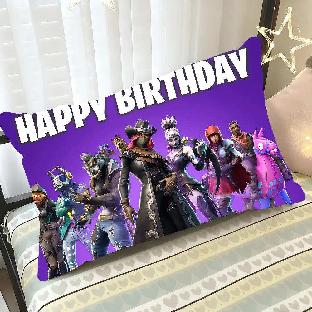 Game F-FORTNITE COOL BIRTHDAY Cushion Cover Rectangle Pillowcase Printed Bedside Sofa Room Home Decoration Pillowcase