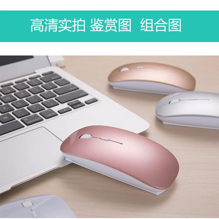 New Charging Type-C Wireless Mouse + USB Dual Receiver, Mute Ergonomic Design, 1000/1200/1600 Three-Speed DPI
