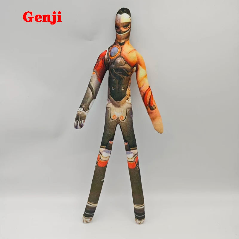 26cm Various Postures Flexible Body Wire Anime Game Overwatch D.Va / Doomfist / Genji / Widowmaker Plush Toy Figure Plushie Doll