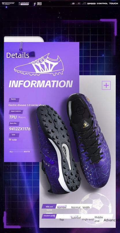 Zapatillas de fútbol KELME para adulto, modelo Men's Disease Electric 3.0, tacos cortos MG, calzado profesional transpirable para partidos y entrenamientos