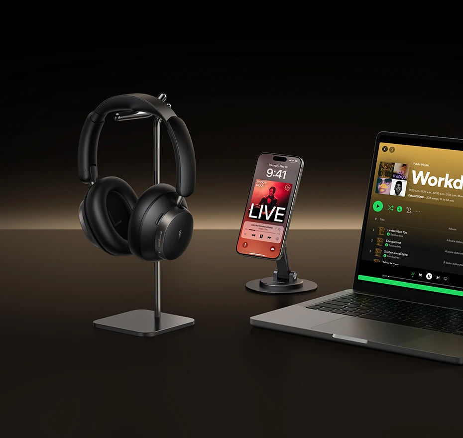 Auriculares inalámbricos UGREEN Studio Pro con ANC de 48dB – Auriculares circumaurales Bluetooth 6.0 Hi-Res LDAC con 120H de autonomía