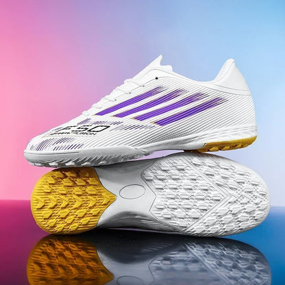 Nouvelles chaussures de football pour hommes, baskets confortables, chaussures de football professionnelles à cheville haute, chaussures de sport unisexes antidérapantes TF/FG pour garçons