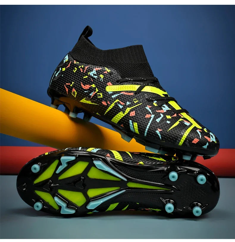 Chaussures de football pour hommes, chaussures de soccer professionnelles, chaussures de futsal d'extérieur, chaussures de soccer unisexes pour terrain synthétique, chaussures de soccer respirantes pour entraînement et mat