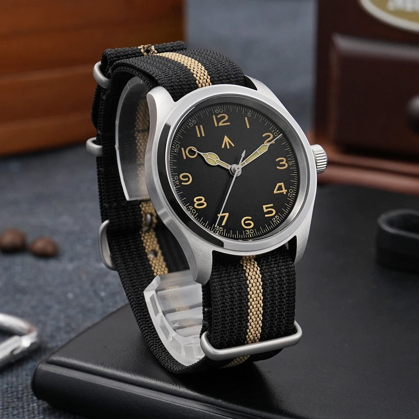 Militado ML08 V2 Vintage Quartz Watch Military VH31 Movement  Double Sapphire Crystal C3 BGW-9 Luminous Waterproof 38mm Watch
