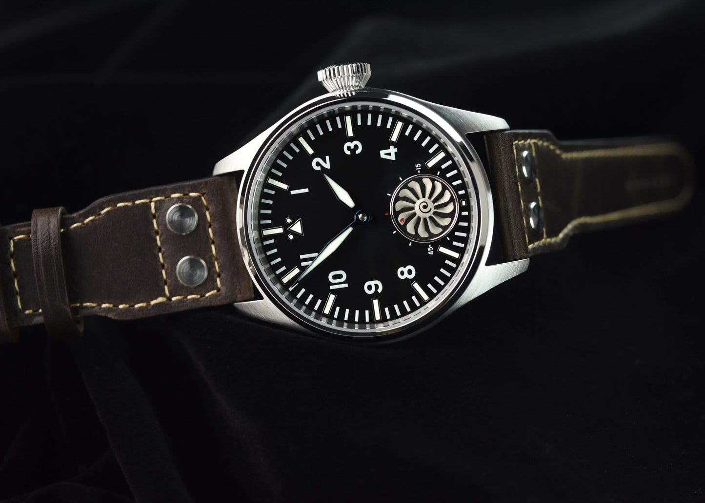 Hruodland 2025 New Pilot ST3620 Men's Manual Mechanical Watch 43MM Sapphire Waterproof 10Bar BGW-9 Retro Watch for Men