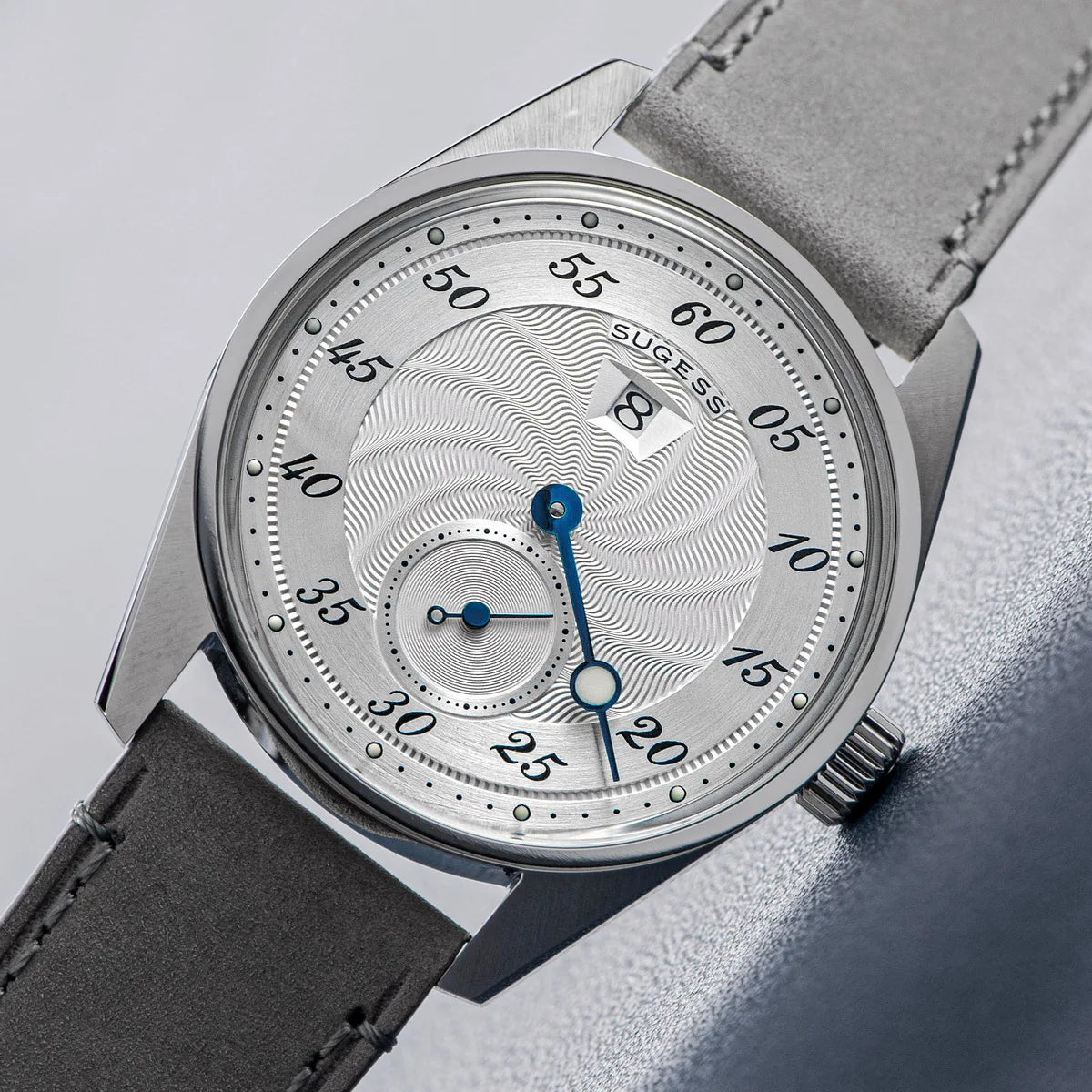 Sugess Watch of Men Automatic Mechanical Wristwatches ST1721 Movement Luminous Simple Fashion Clock Waterproof Glass S451 New