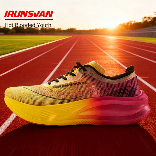 IRUNSVAN carbon plate marathon running shoes professional stable support shock absorption ultra light rebound sports shoes