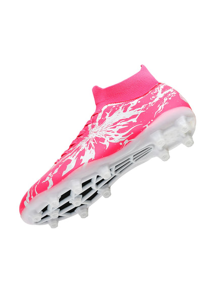 Chaussures de football pour adultes, crampons AG FG, légères, antidérapantes, avec longues pointes, résistantes à l'usure, pour terrain de gazon extérieur.