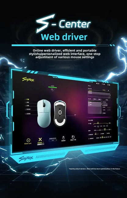 Ratón inalámbrico SCYROX V6 no poroso para esports, 40g, 750IPS, con receptor 8k, respuesta rápida, Pixart 3950, alta calidad, 8KHz, controlador web