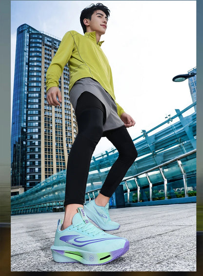 Carbon plate men's and women's anti-slip running shoes, professional marathon sports breathable mesh CHUNTA sports shoes