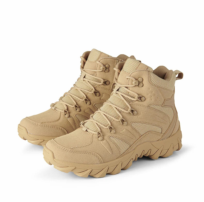 Botas tácticas mejoradas de entrenamiento de combate para hombre, calzado outdoor para camping antidesgaste de respuesta rápida, zapatillas de senderismo para pesca y caza para hombre