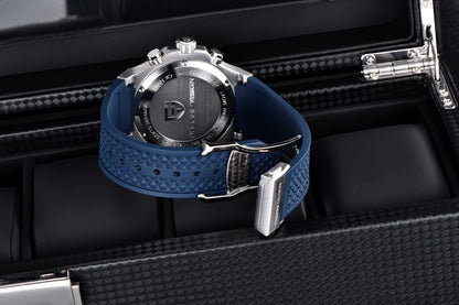 Orologi al quarzo da uomo PAGANI DESIGN – Cronografo sportivo di lusso, impermeabile, dotato di lancette luminescenti e vetro zaffiro con trattamento antiriflesso