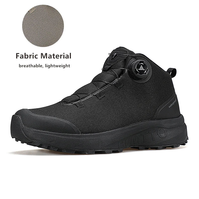 Zapatos de cuero HUMTTO para hombre, calzado deportivo de invierno para camping y actividades al aire libre, botas de trekking transpirables, zapatillas de senderismo antideslizantes para hombre
