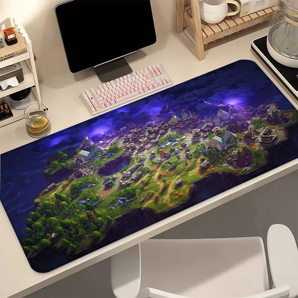 Gaming Mouse Pad F-Fortnite Anime Mousepad Deskmat Computer Accessories HD Desk Mat Mats Gamer Mouse Office Offices PC Desktop