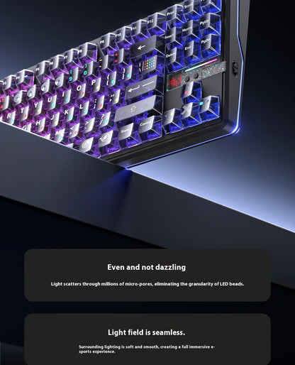 AULA F87 Pro V2 Mechanical Keyboard 3-modes Wireless 12000mAh Long Battery Life Hot-Swap RGB Custom E-Sports Keyboard PC Gaming