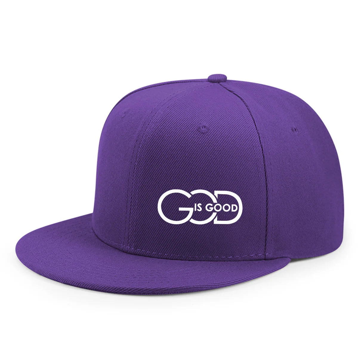Unisex adjustable baseball cap street flat brim hat printed GOD IS GOOD casual headwear men and women fashion breathable outdoor