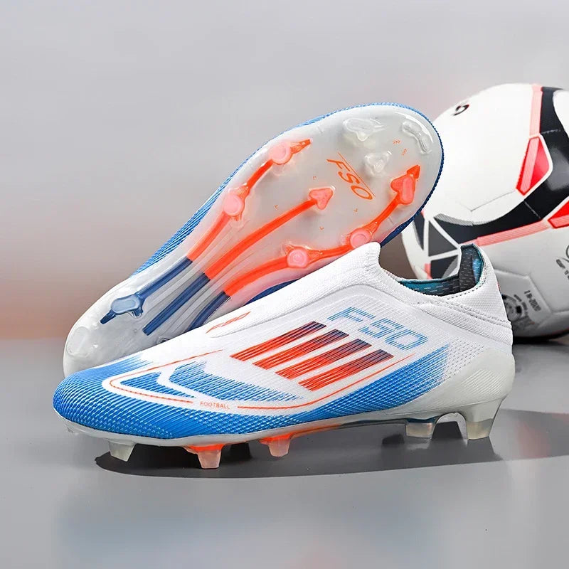 Nouvelles chaussures de football pour hommes, crampons longs d'entraînement, chaussures de football pour matchs en extérieur, crampons pour garçons et adultes, respirantes, antidérapantes, confortables pour le sport
