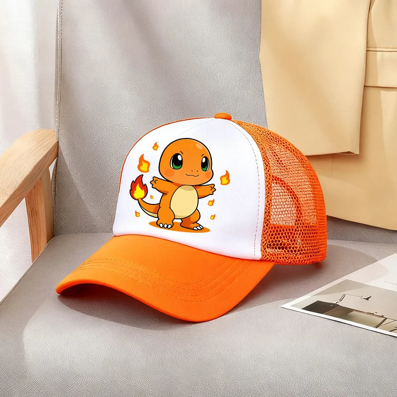 Pokemons Baseball Cap Boys Girl Pikachu Cartoon Character Hat Anime Canvas Hats Sport Outdoor Casual Sunshade Caps Birthday Gift
