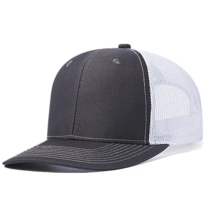 Unisex-Kappe mit leicht gebogener Krempe im Trucker-Stil – Freizeit- und Outdoor-Kappe für Damen und Herren, atmungsaktiv, für den Sommer