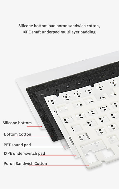 Ajazz AK820 / AK820PRO Gaming Mechanical Keyboard 82 Keys Wired Bluetooth 2.4GHz Wireless Gamer Keyboard Custom Gasket for Laptop
