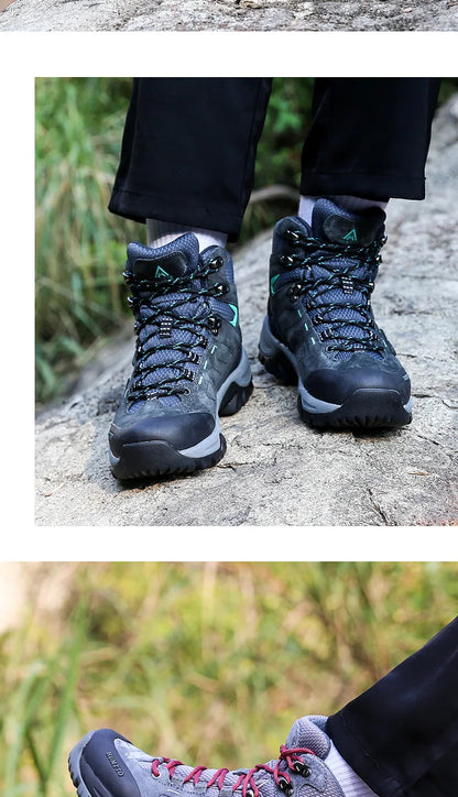 HUMTTO Hiking Shoes Men's Waterproof Hunting Boots Tactical Desert Combat Ankle Trekking Boots Male Women Warm Leather Sneakers