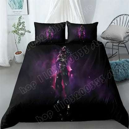 Fortnite Bedding Set 3pcs 3D Printed Bedroom Bed Linens Game Cartoon Decorative Bedding Duvet Cover Pillowcase Birthday Gift