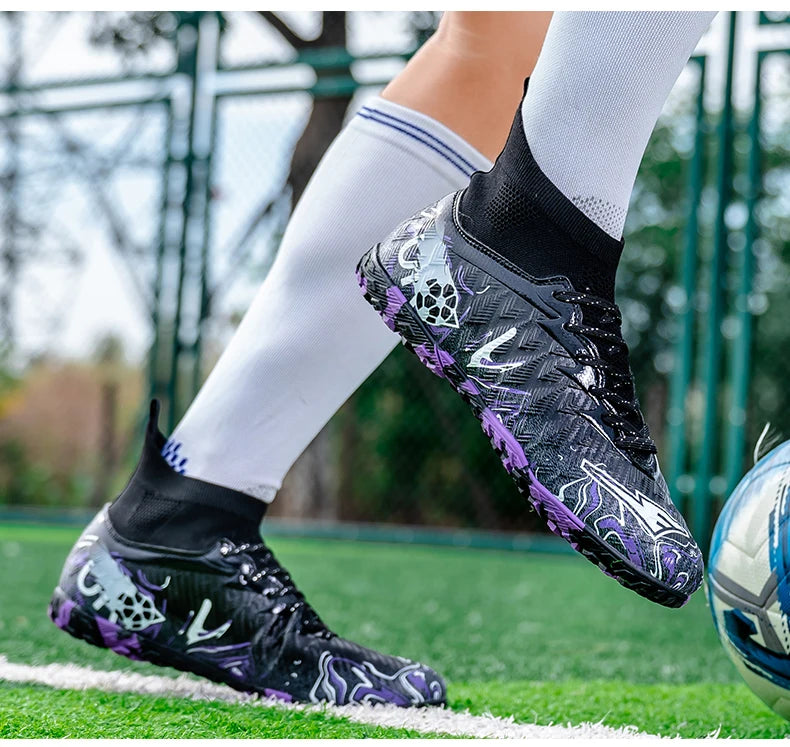 Men Professional Football Shoes Society Cleats Soccer Shoes Original Indoor Football Field Boots Grass Training TF/FG Sneakers