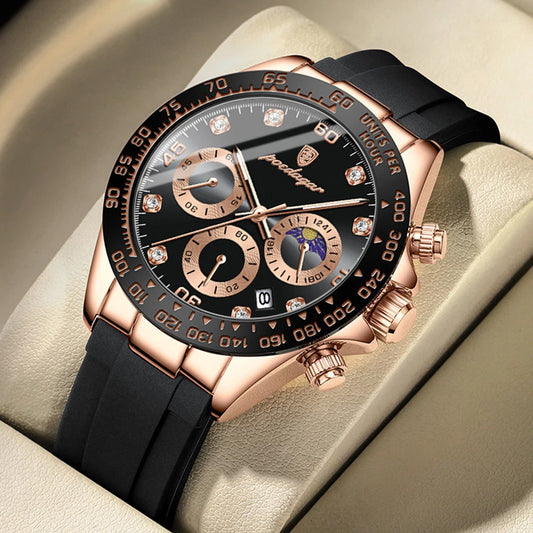 POEDAGAR Fashion High Quality Luxury Men Wristwatch Waterproof Luminous Chronograph Date Quartz Men's Watch Outdoor Man Watches