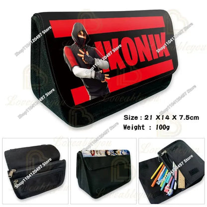 Fortnite Anime Pencil Bag Kawaii Pencil Case Large Capacity Waterproof Handheld Cosplay Pencil Pouch Office Stationery Gift Toy