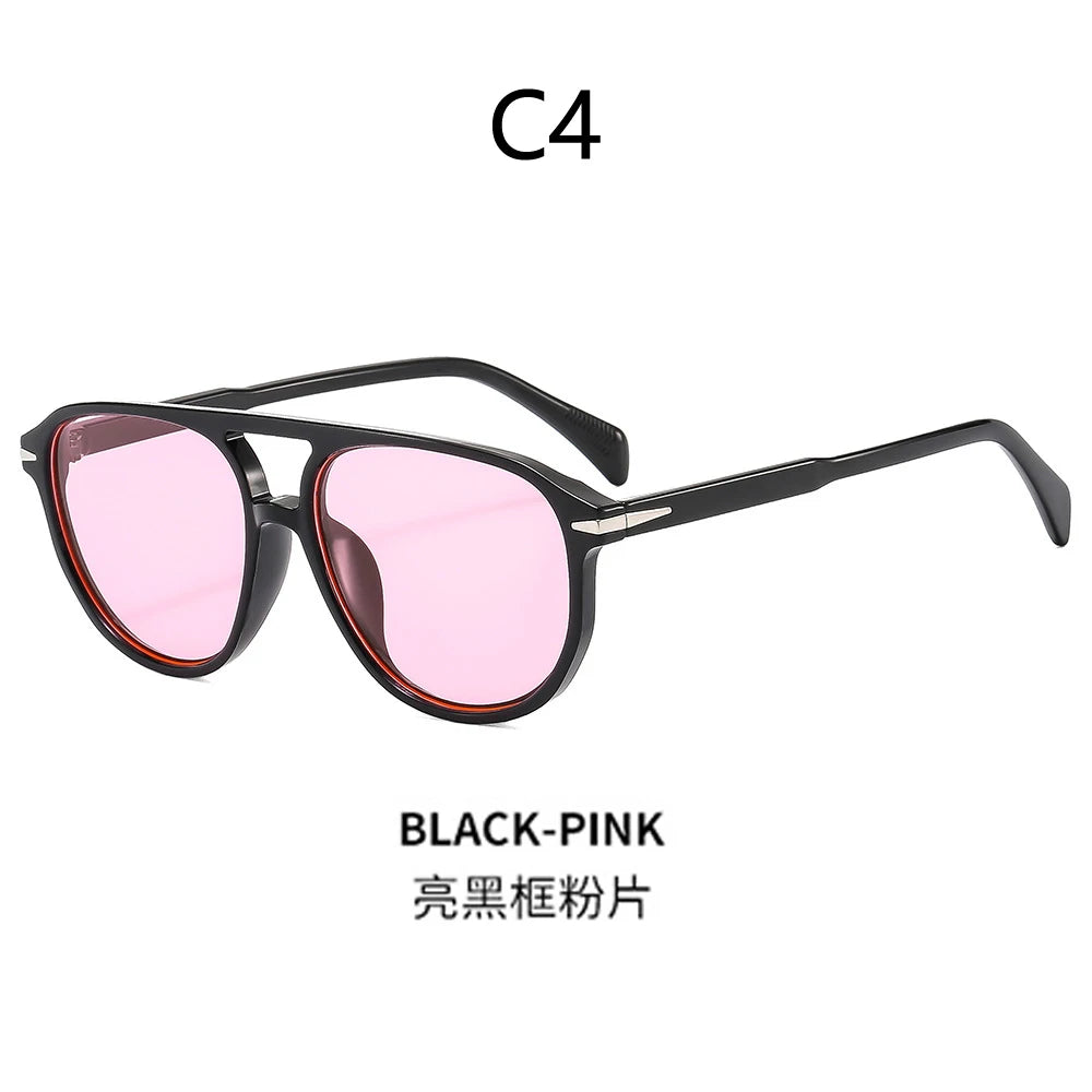 BOYSEEN Beach Sunglasses Man Summer Orange Sun Glasses UV400  Can Do Prescription Glasses Big Frame Blue Eyewear
