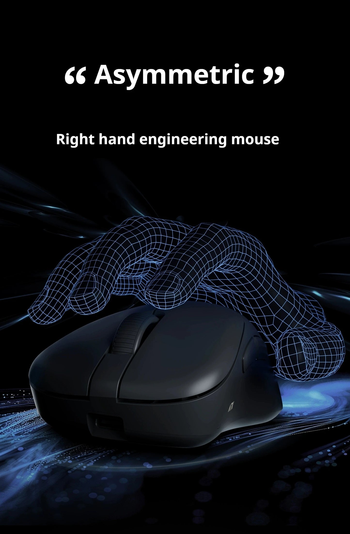 Mouse gaming wireless ATK Z1 Pro Max Ultra con piedini personalizzati, PAW3950, Ultra Smart Speed Wireless, polling rate 8k, latenza ridotta 0.39ms