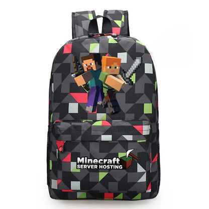 Minecraft Enderman Creeper Graphic Printed Backpack Large Capacity Lightweight Fashion Casual For Daily Travel Outdoor Leisure