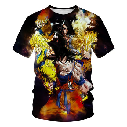 Dragon Ball T-Shirt Kids Tops Tee Anime Figures Son Goku Super Saiyan T-shirt Boys T-shirts Children Clothes Summer Short Sleeve