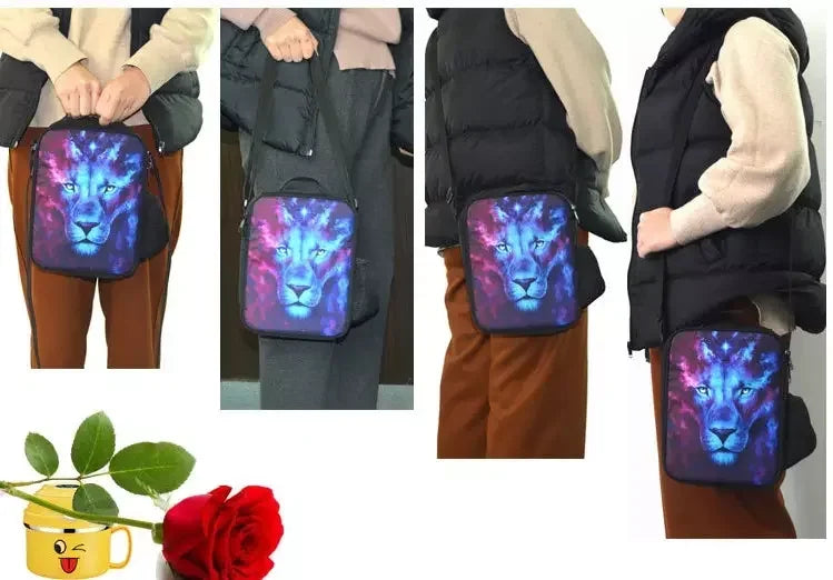 Hot Game Shooting Fortnite Child Insulated Large Capacity Bag for Boys and Girls, Student Outdoor Reusable Thermal Cooler Lunch Box