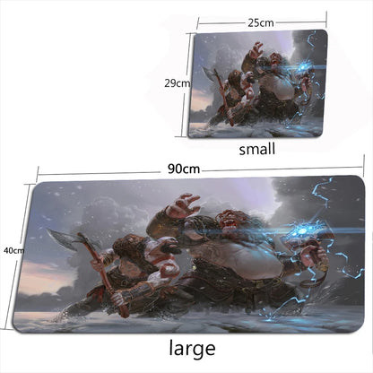 God of War Ragnarok Mouse Pad XXL Mouse Mat Gamer 100X50CM Gaming Accessories Mousepad  Large Keyboard DeskMats Pad for Computer