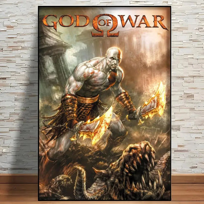 Classic Game G-God Of War Poster Modern Aesthetic Wall Art Print Room Decoration Items for Bedroom Home Decor Gift