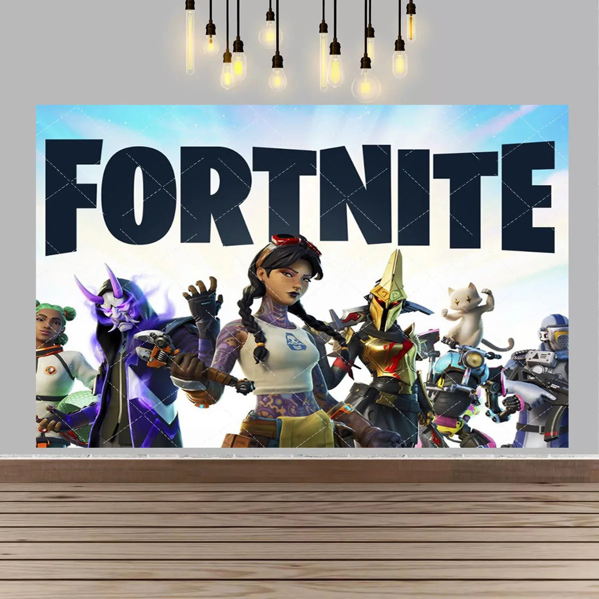 Backdrop F-fortniteds para Festa de Aniversário de Rapaz, Faixa Decorativa Infantil, Decoração de Mesa de Bolo de Aniversário, Acessórios para Festa, Adereços Fotográficos e Presente