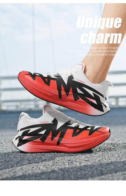 Sports Shoes for Men, Casual Running Shoes, Unisex Jogging Shoes, Popcorn Outsole, Lightweight Breathable Sports Shoes, Women's Non-Slip Shock-Absorbing Athletic Running Shoes 34-44