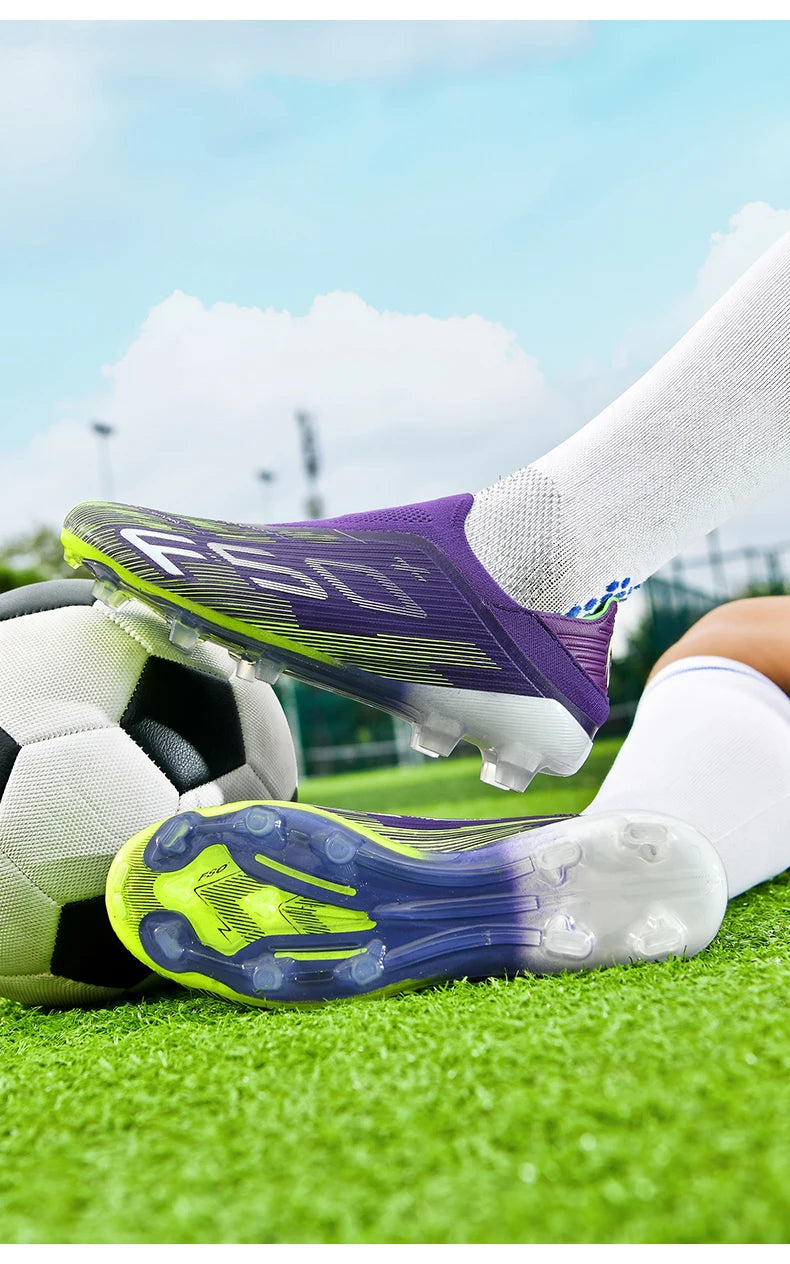 New Men Football Boots Non-Slip Match Grass Cleats High-top High-quality Soccer Shoes Futsal Sneakers Indoor Hot-selling Outdoor