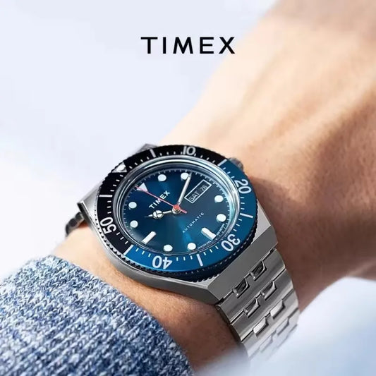 Relógio TIMEX NOVO totalmente automático para homem, de elevada beleza, luxo e lazer, multifunções, com calendário e bracelete em aço