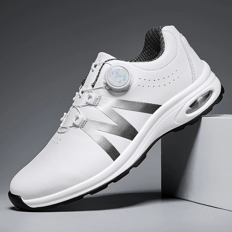 Zapatillas de golf para hombre con cámara de aire, deportivas para correr y conducir, transpirables, ligeras, cómodas, atléticas, antideslizantes y giratorias