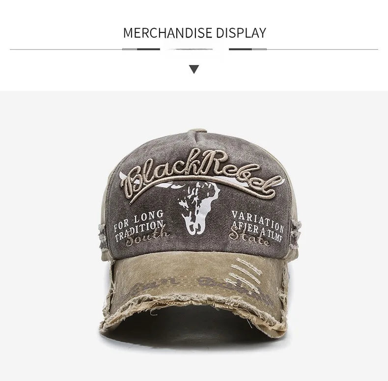 Gorra de béisbol para hombre en algodón lavado, estilo retro, para las cuatro estaciones, ideal para deporte al aire libre, accesorio de moda masculina