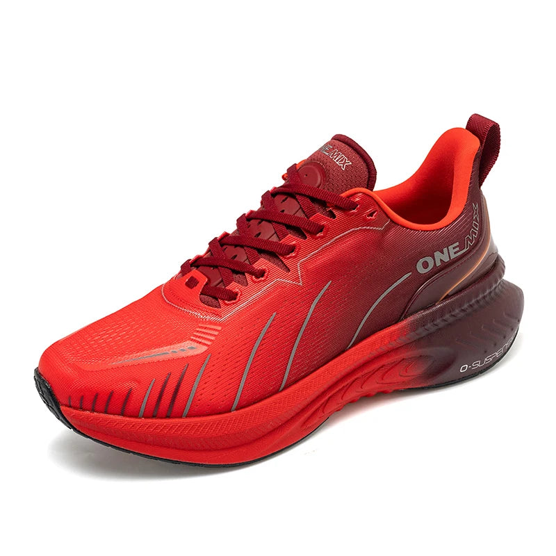 ONEMIX New Cushioning Running Shoes For Men Suitable for Heavy Runners Lace-Up Sports Women Non-slip Outdoor Athletic Male Sneakers