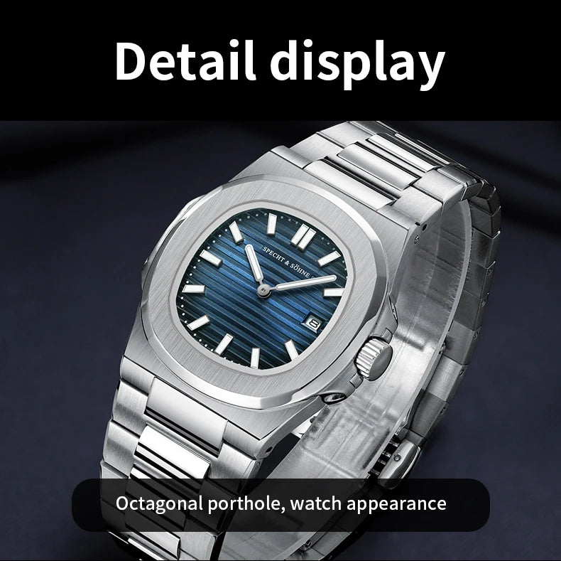 Specht & Söhne New Arrivals Mens Watch Rose Gold 5711 Classic Sports Watches Ultrathin Stainless Steel Sapphire 50M Waterproof