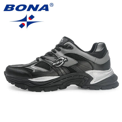 BONA New Designers Breathable Road Running Shoes Casual Shoes Man Athletic Walking Footwear Men Outdoor Jogging Masculino
